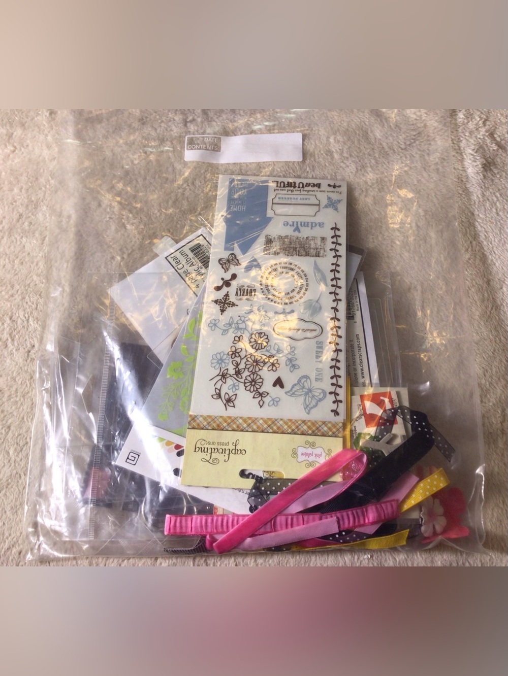 Assorted scrapbook embellishments lot